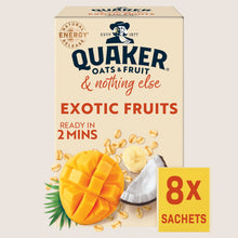 Quaker Oats & Fruit with Exotic Fruits 8 Porridge Sachets  Wholegrain 264g