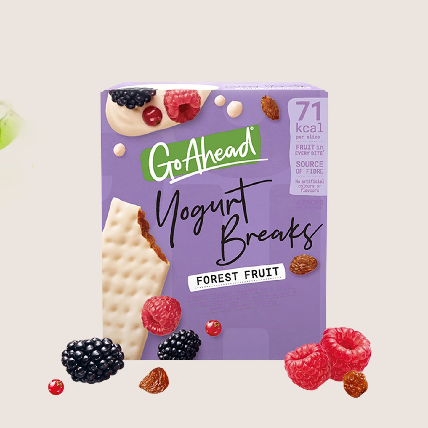 Go Ahead Forest Fruit Yogurt Breaks Snack Bars Multipack Vitamin Fortified 4 x 35.5g