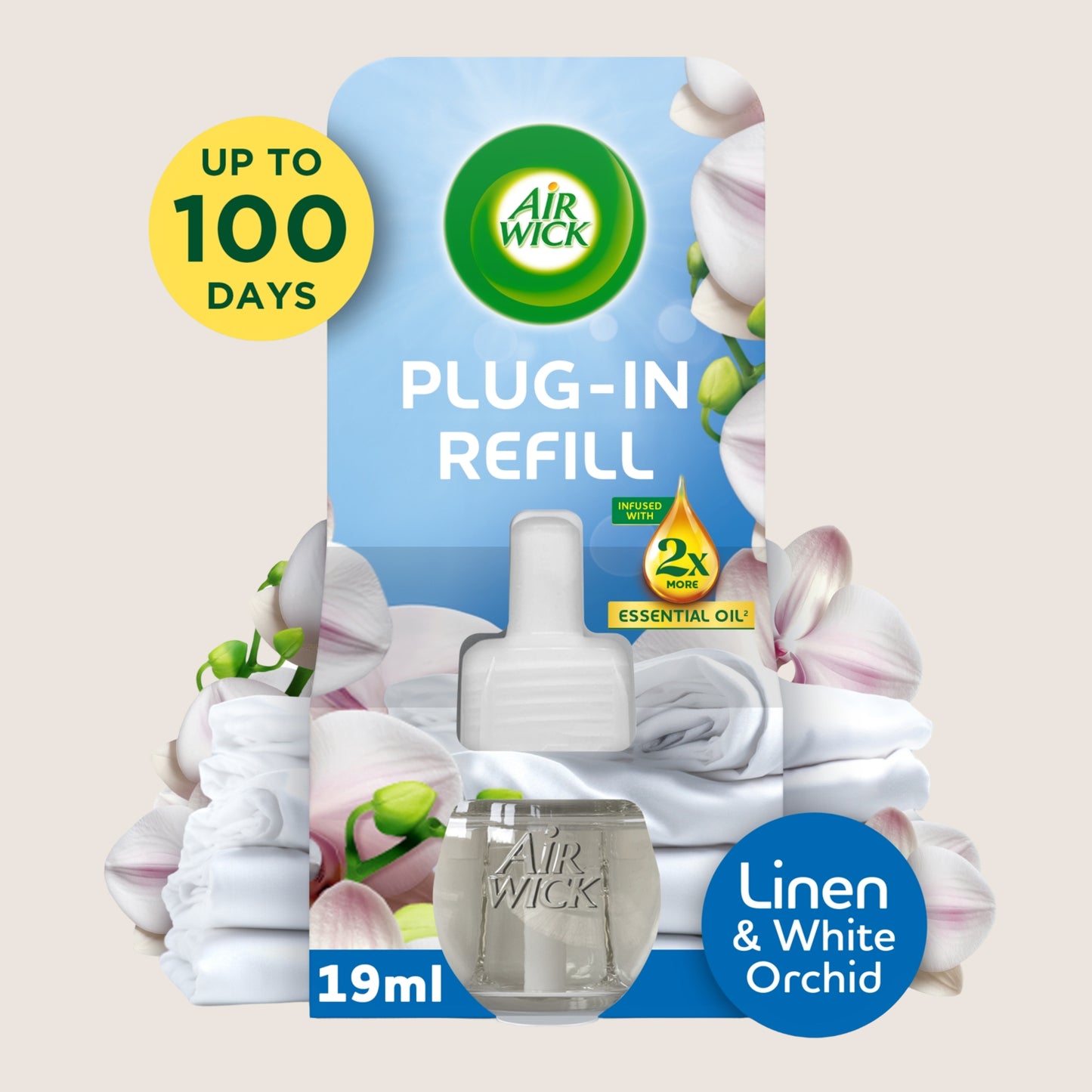 Air Wick Plug-In Refill Linen & White Orchid Air Freshener 19ml