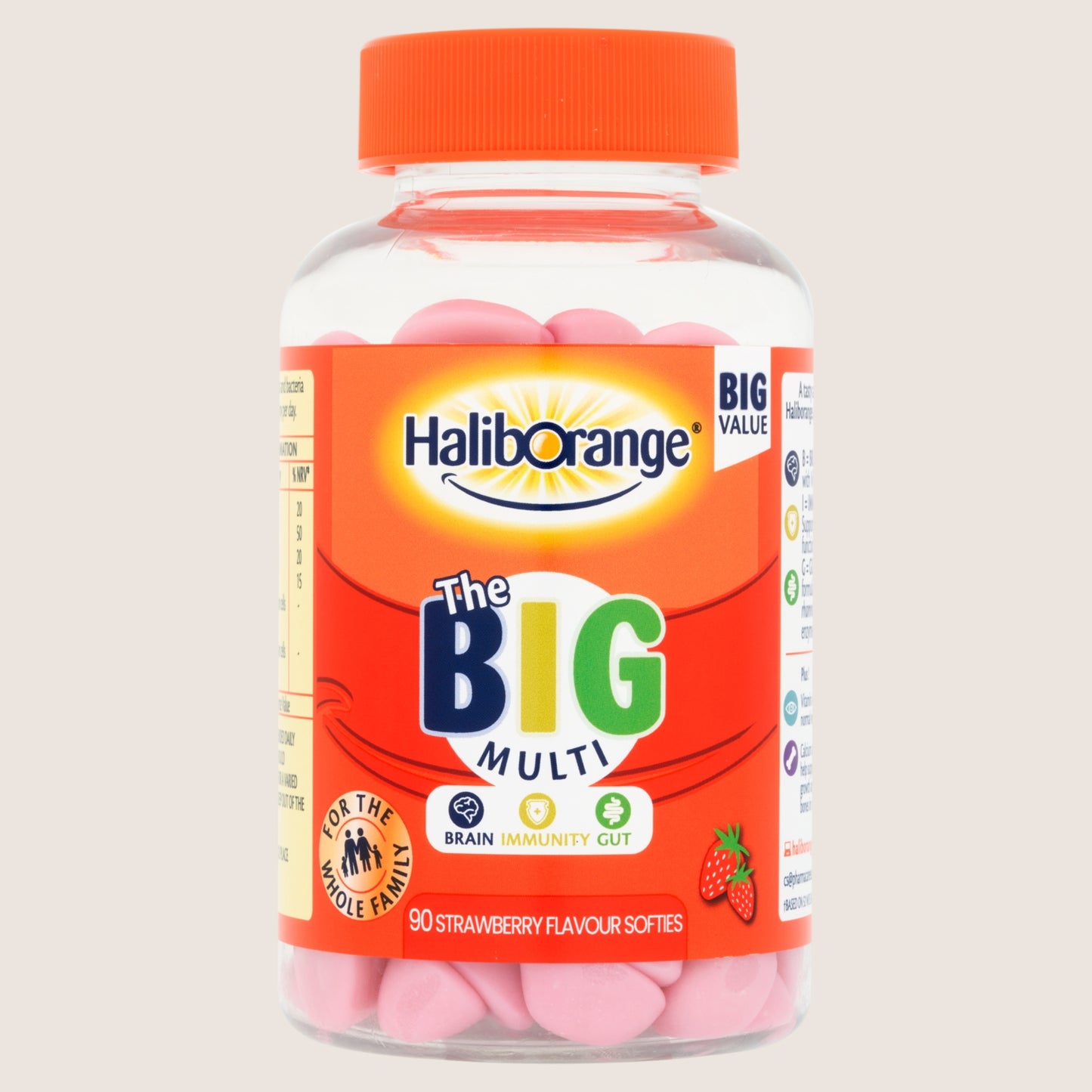 Haliborange The Big Multi 90 Strawberry Flavour Softies