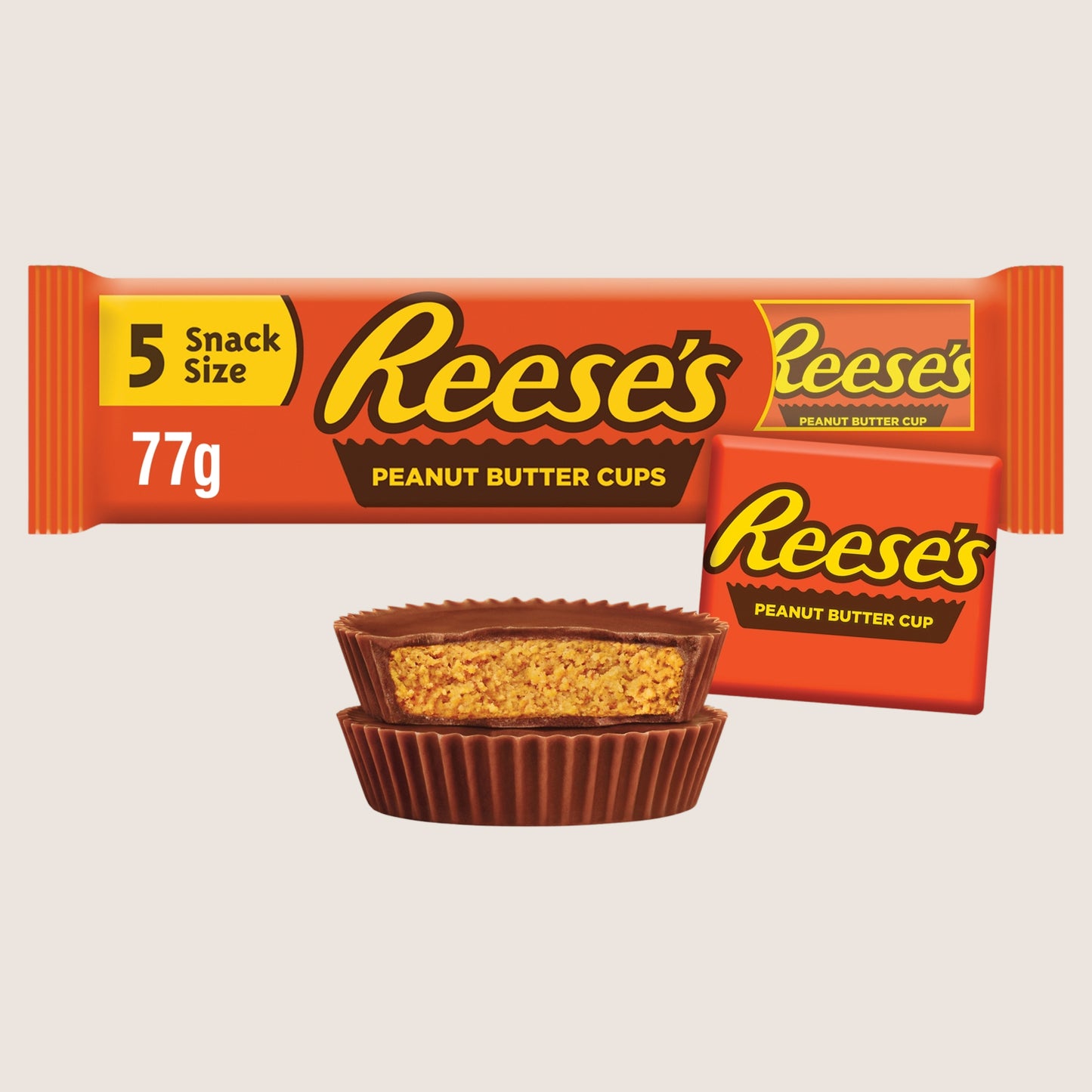 Reese's Cups Milk Chocolate and Peanut Butter 5 Pack 77g