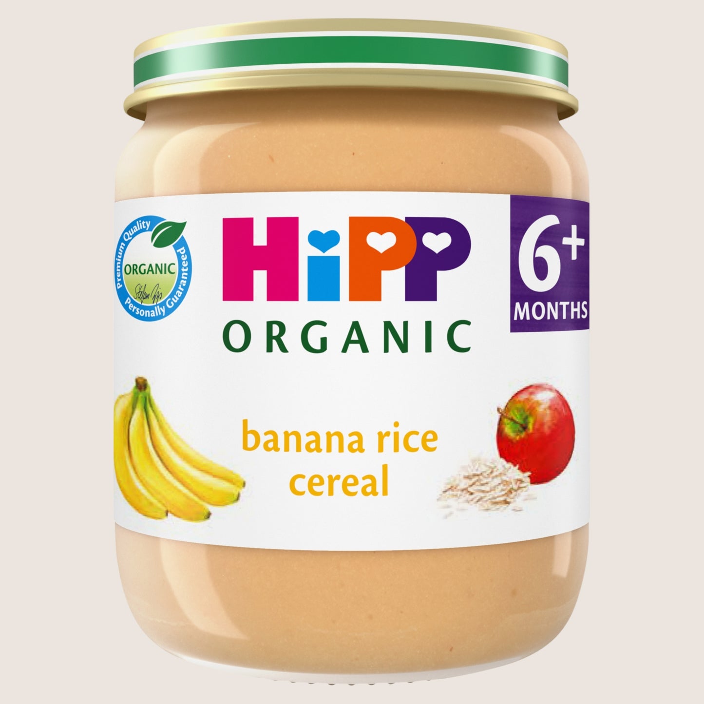 Hipp Organic Banana Rice Cereal Baby Food Jar 6+ Months 125g