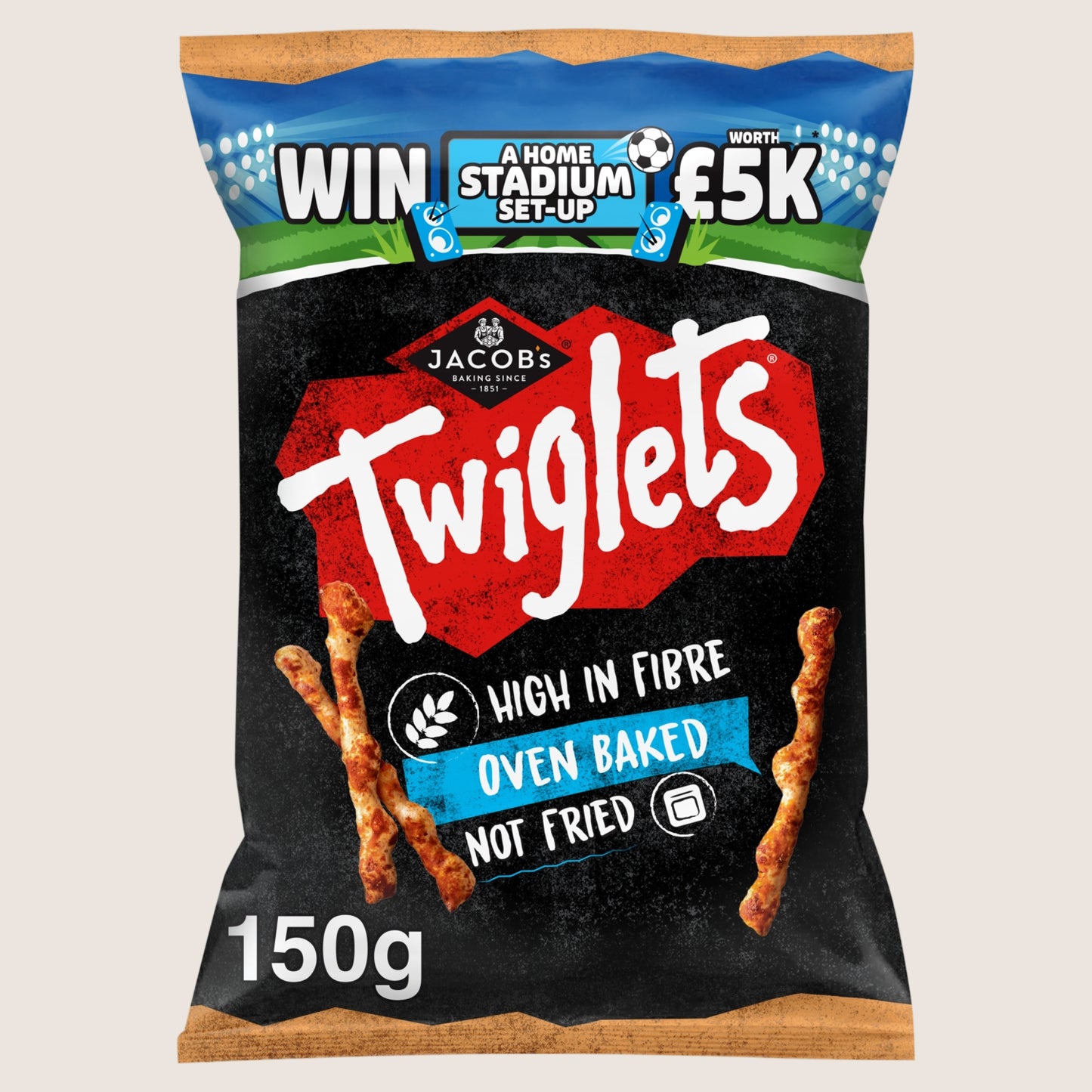 Jacob's Twiglets Sharing Bag Crisps No Artificial Additives 150g