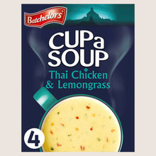 Batchelors Cup a Soup Thai Chicken & Lemongrass 4 Instant Soup Sachets No Artificial Additives 88g