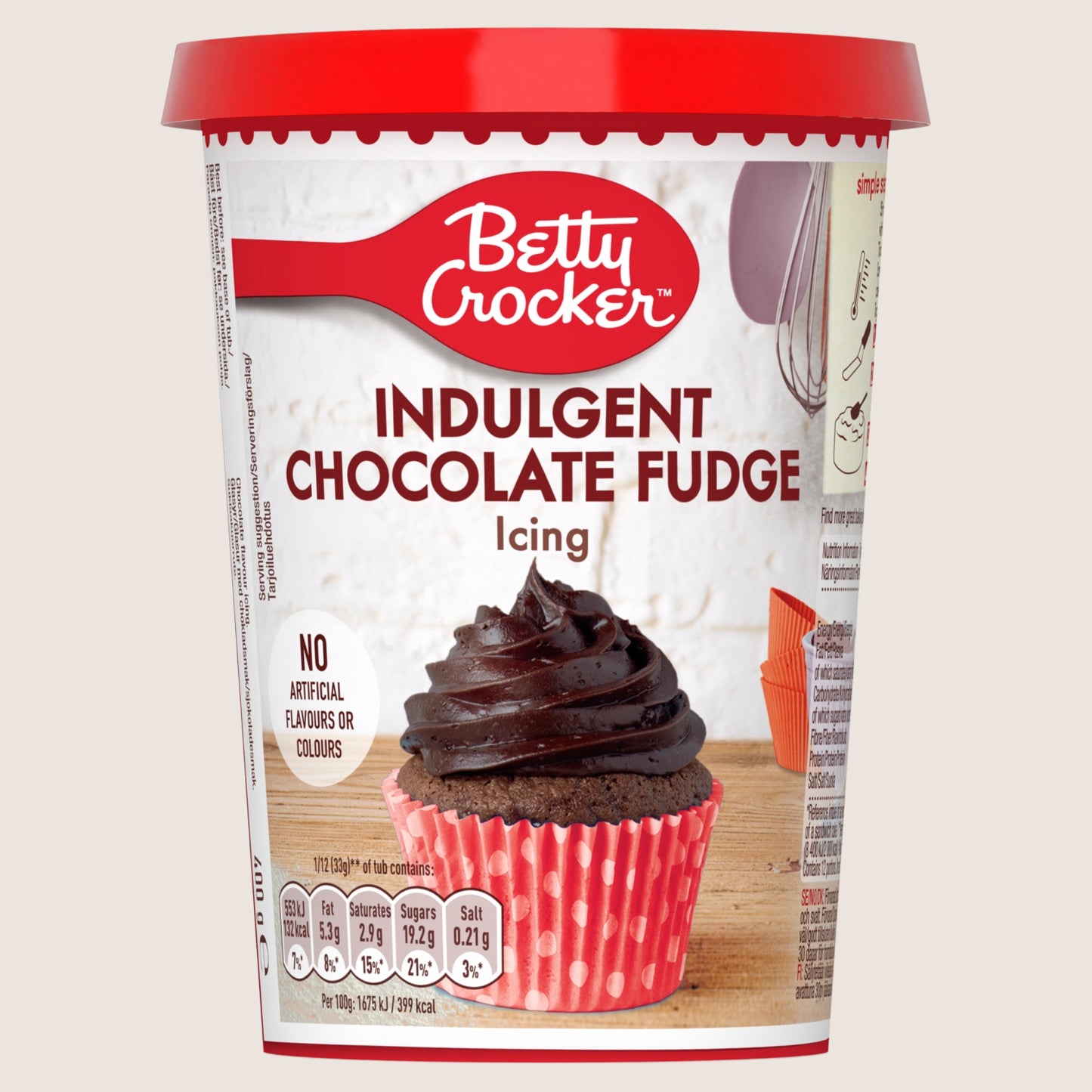 Betty Crocker Indulgent Chocolate Fudge Icing No Artificial Additives 400g