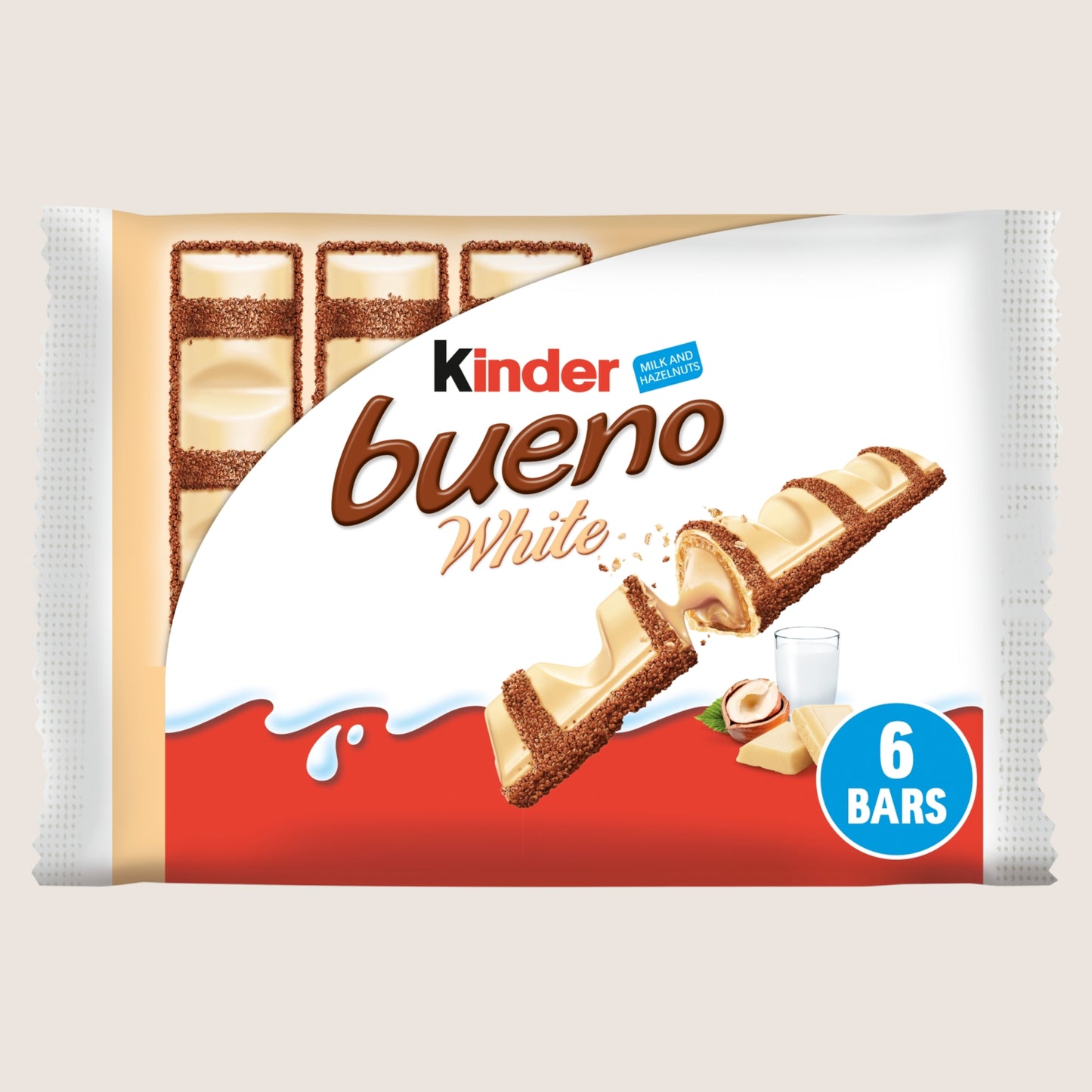 Kinder Bueno White Milk and Hazelnuts Bueno Bars 3 Pack 3 x 39g