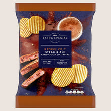 ASDA Extra Special Extra Special Ridge Cut Steak & Ale Hand Cooked Crisps No Artificial Additives 125g
