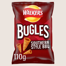 Walkers Bugles Snacks Southern Style BBQ Sharing Crisps No Artificial Additives 110g