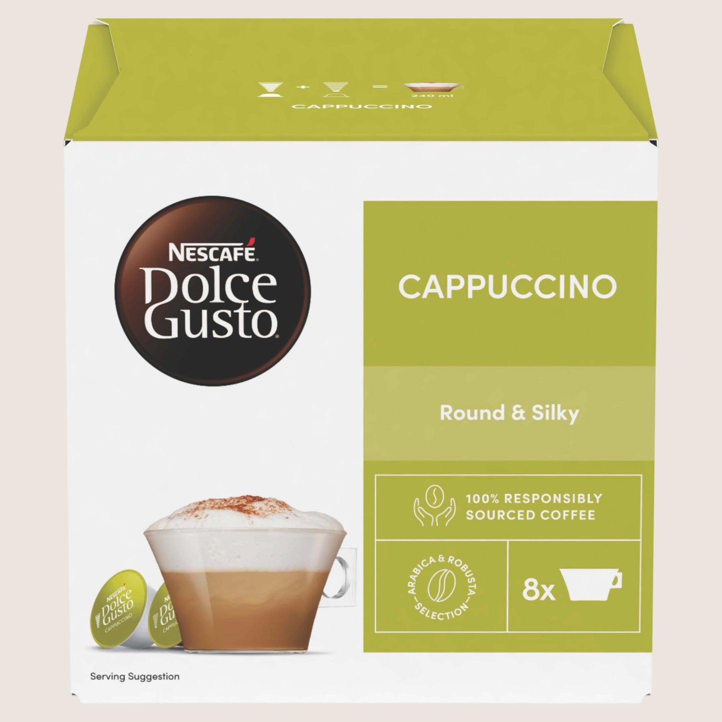 Nescafé Dolce Gusto Cappuccino Coffee Pods x16 No Artificial Additives