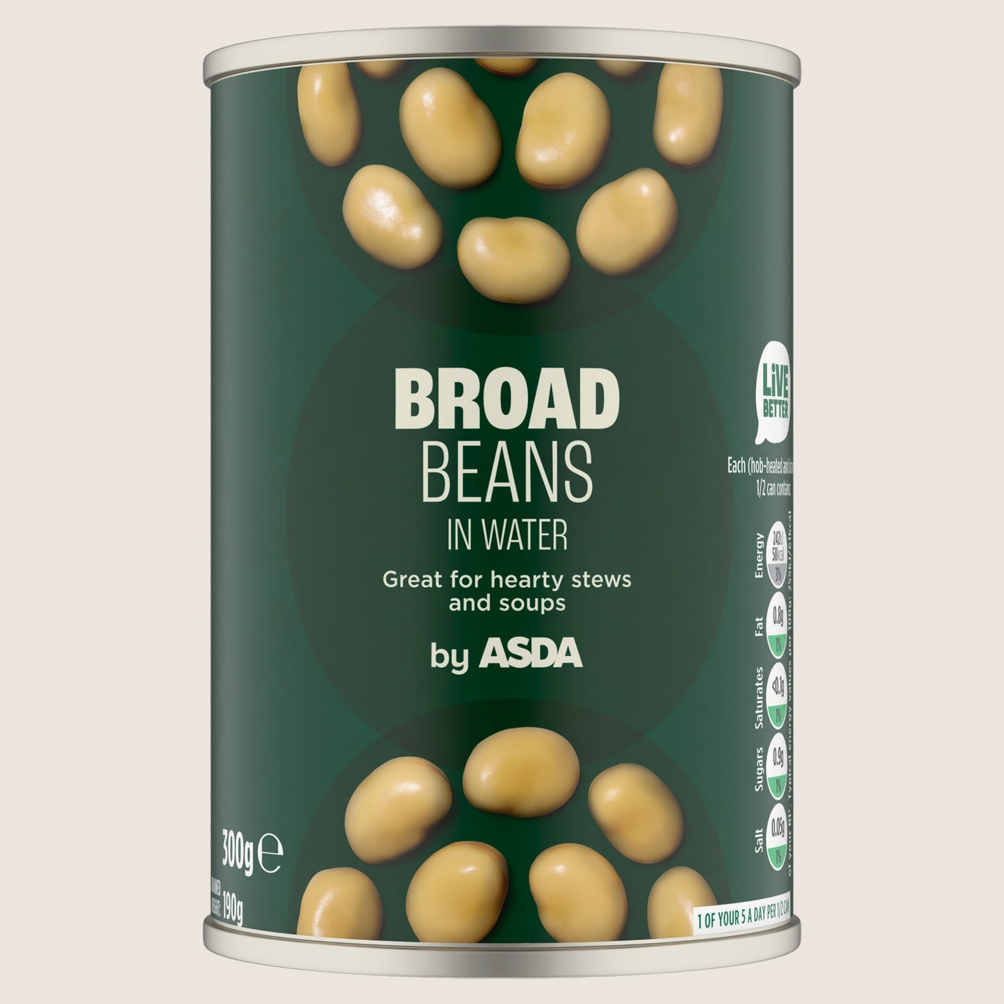 ASDA Broad Beans in Water In Spring Water 300g