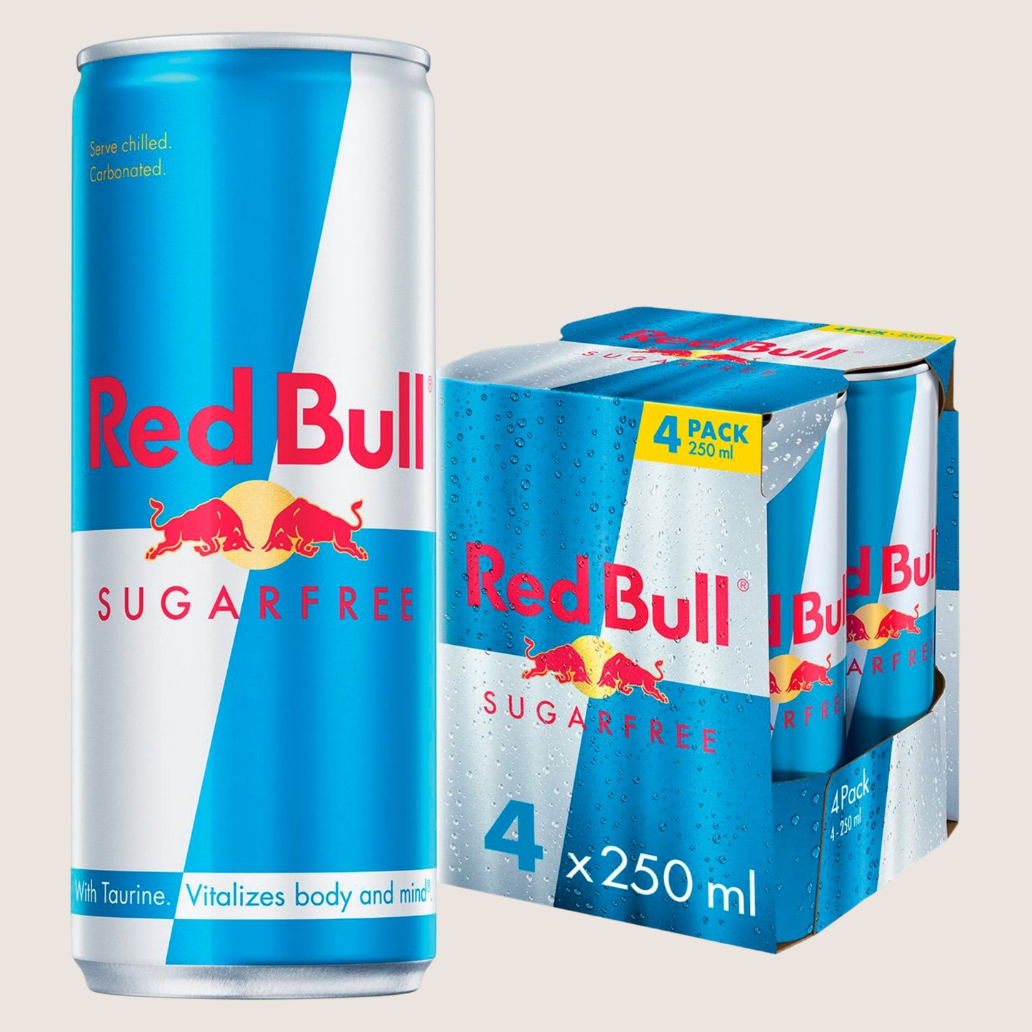 Red Bull Sugarfree Energy Drink Refreshing 4 Pack 250ml