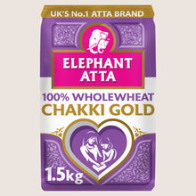 Elephant Atta Chakki Gold Whole Wheat Chapatti Flour Vegan Friendly 1.5kg