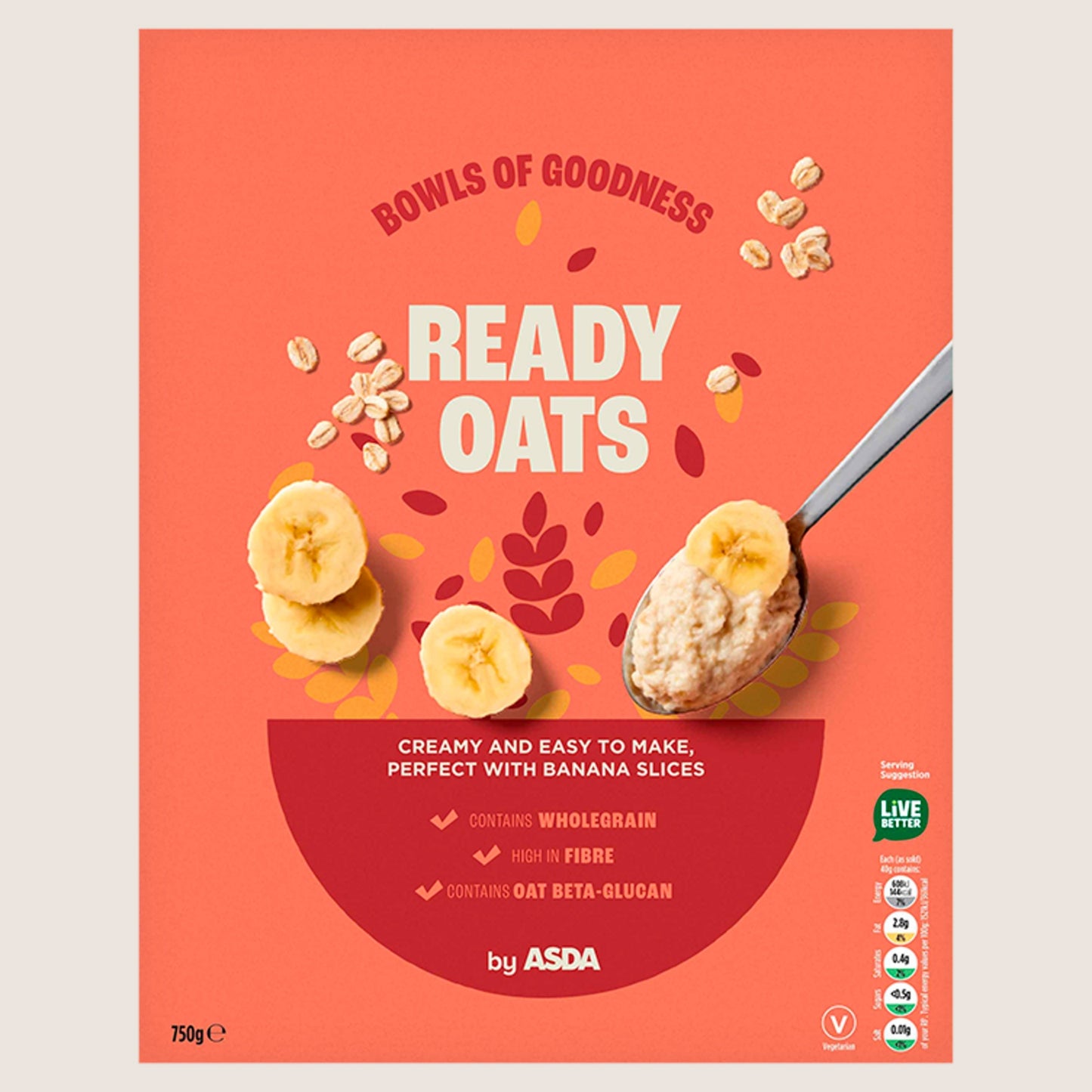 ASDA Ready Oats Vitamin Fortified 750g