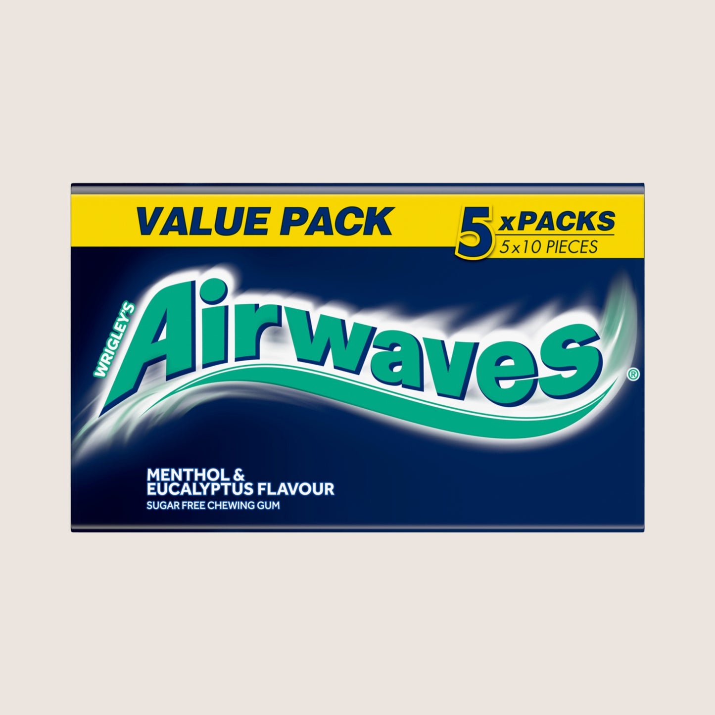 Wrigley's Menthol & Eucalyptus Sugarfree Chewing Gum 5x10 Pieces