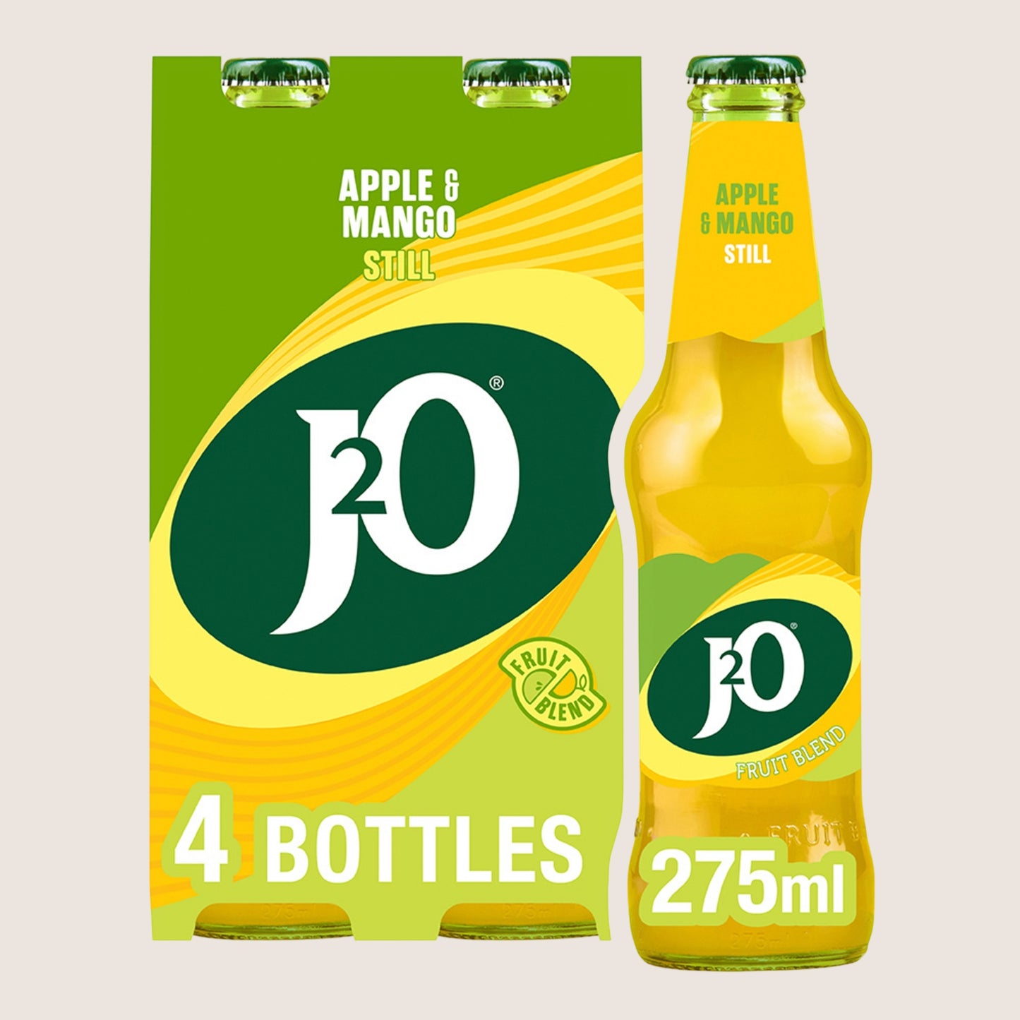 J2O Apple & Mango Bottles Refreshing 4 x 275ml