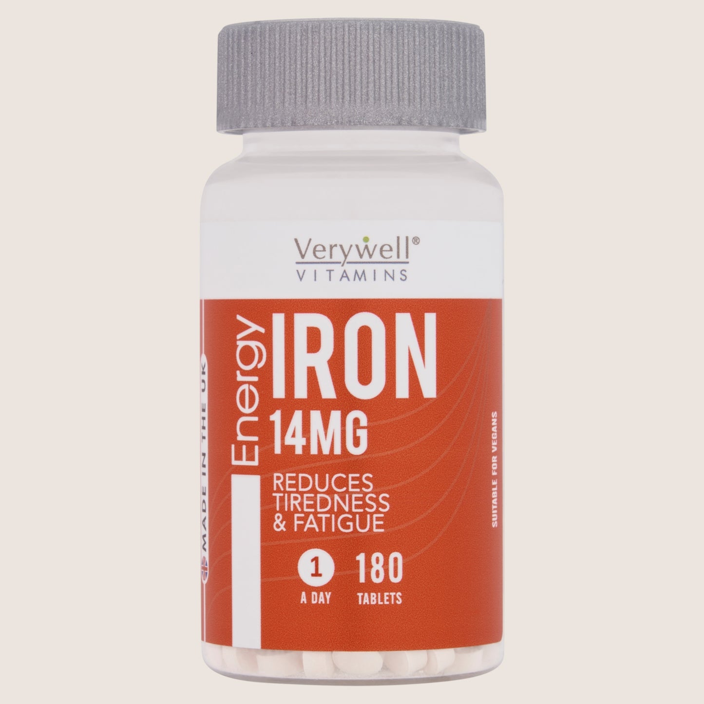 Verywell Vitamins Energy Iron 14mg 1 A Day 180 Tablets