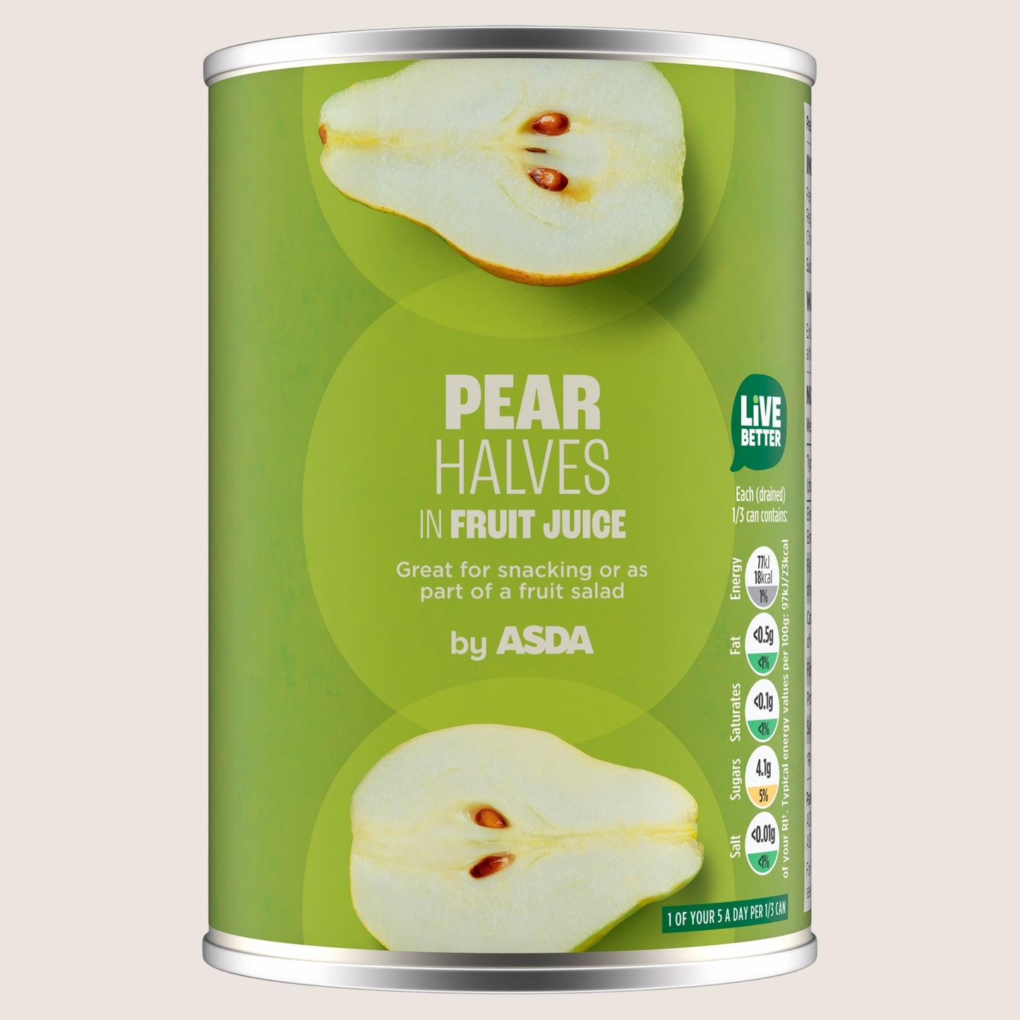 ASDA Pear Halves in Fruit Juice 410g