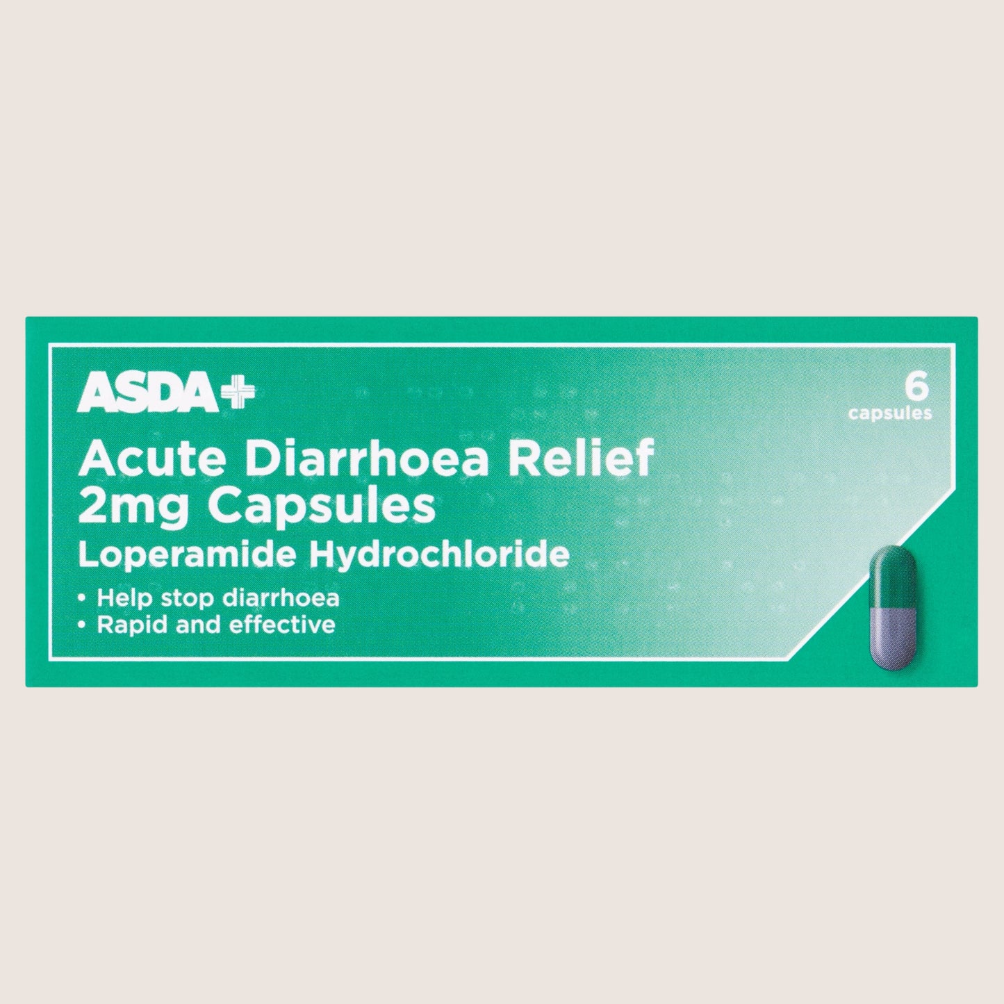 ASDA 6 Acute Diarrhoea Relief 2mg Capsules