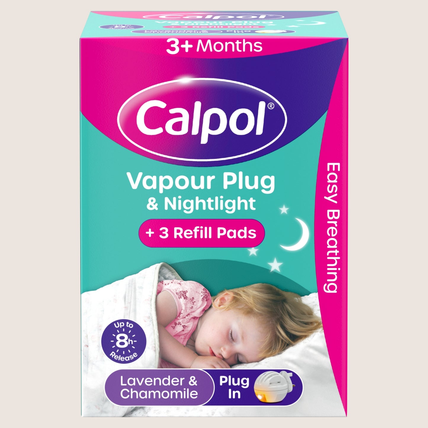 Calpol Vapour Plug In & Nightlight 3+ Months Plug and 3 refills