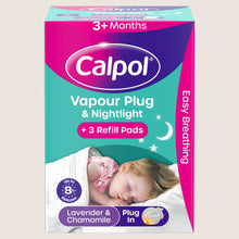 Calpol Vapour Plug In & Nightlight 3+ Months Plug and 3 refills