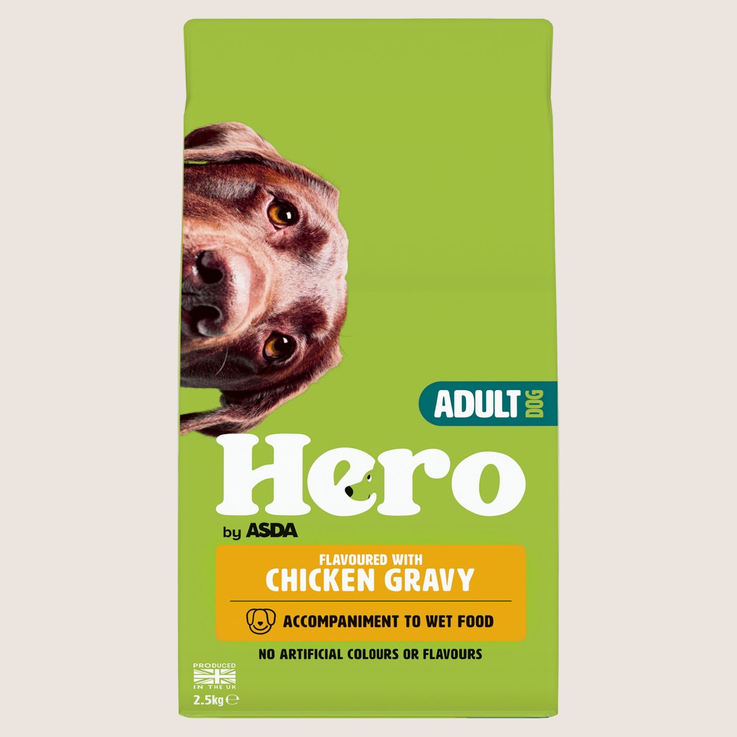 Hero by ASDA Adult Flavoured with Chicken Gravy No Artificial Additives 2.5kg