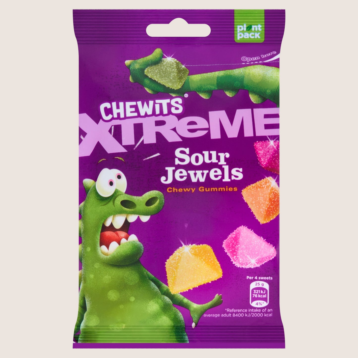 Chewits Xtreme Sour Jewels Chewy Gummies 125g