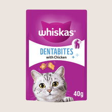 Whiskas Dentabites Adult Cat Treats with Chicken Nutritionally Complete 40g