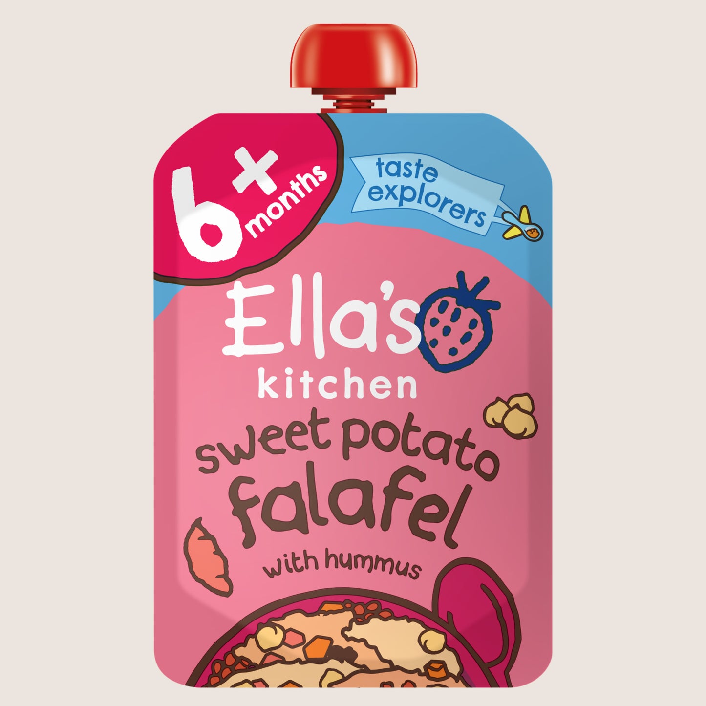 Ella's Kitchen Sweet Potato Falafel with Hummus 6+ Months 6 Months Plus 100g