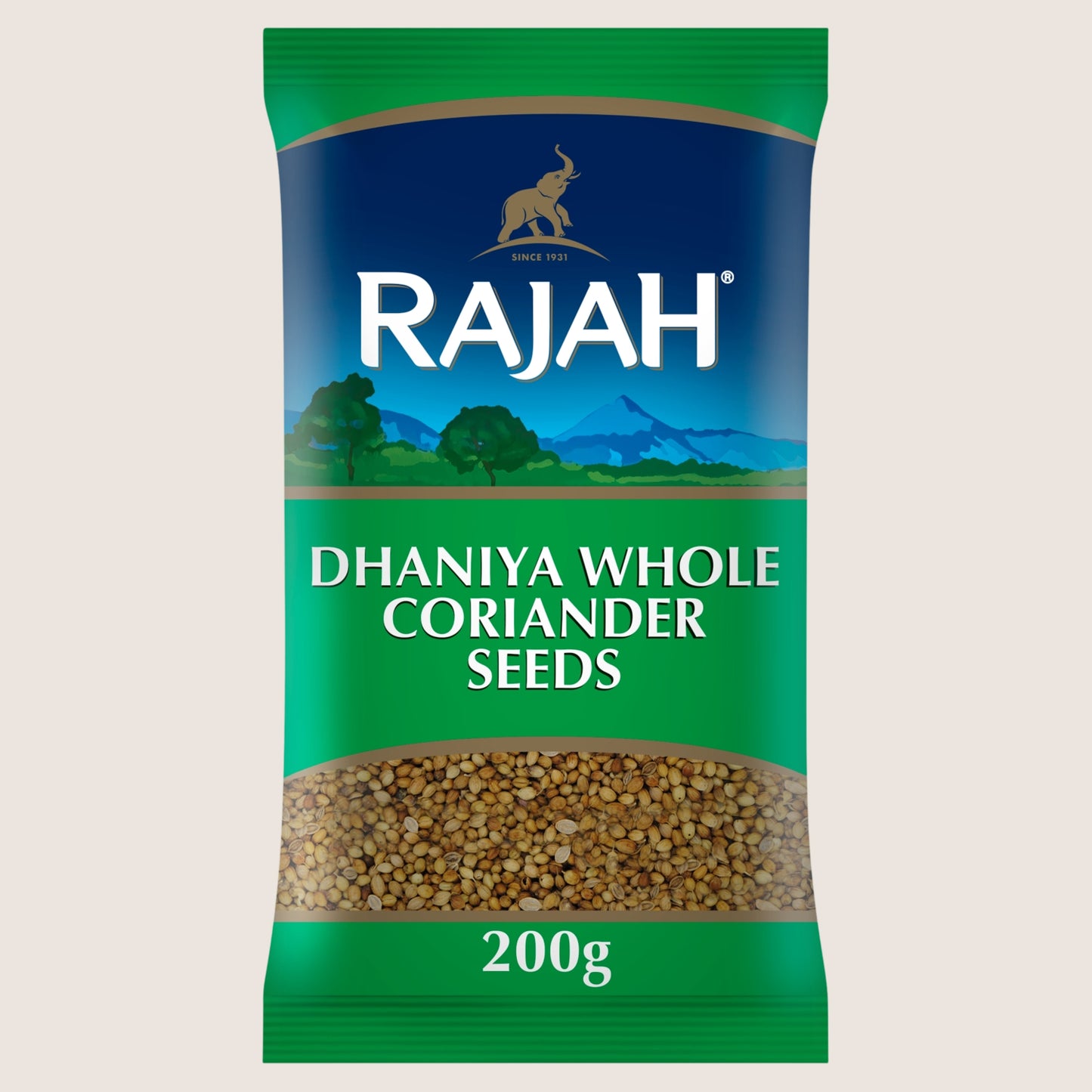 Rajah Dhaniya Coriander Seeds Whole Spices No Artificial Additives 200g