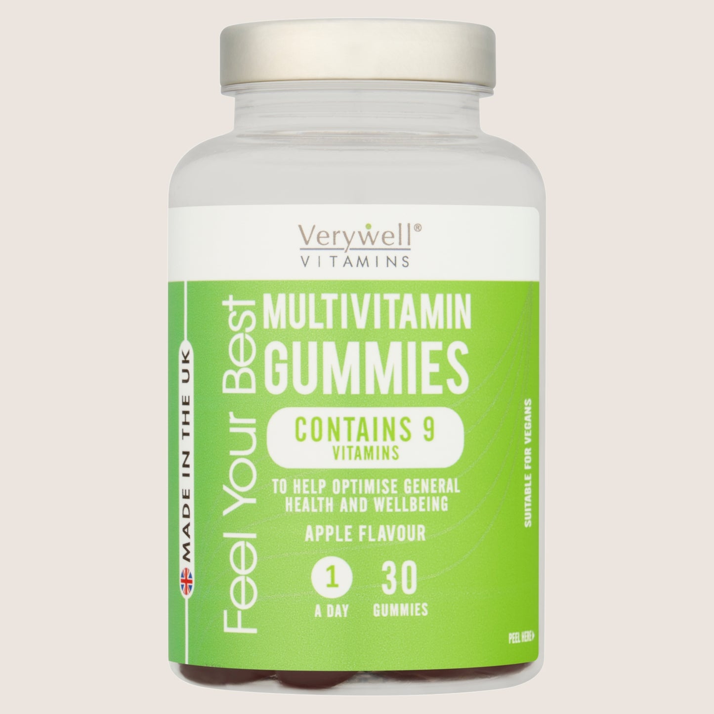 Verywell Vitamins Multivitamin Gummies Apple Flavour 30 Gummies