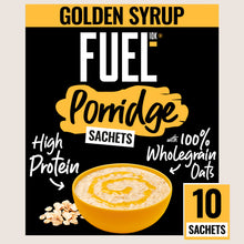 FUEL10K Golden Syrup Protein Porridge Oat Cereal Sachets Protein 10x36g