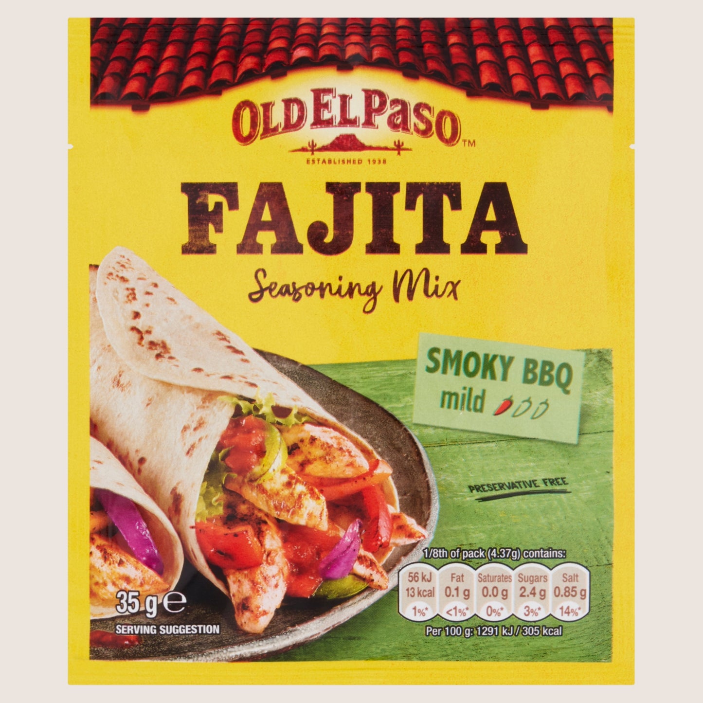 Old El Paso Smoky BBQ Fajita Seasoning Spice Mx Vegan Friendly 35g