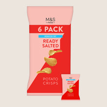 M&S 6 Pack Reduced Fat Ready Salted Crisps 150 g