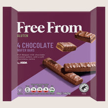 ASDA Free From by Chocolate Wafer Bars Gluten Free 4 x 27g