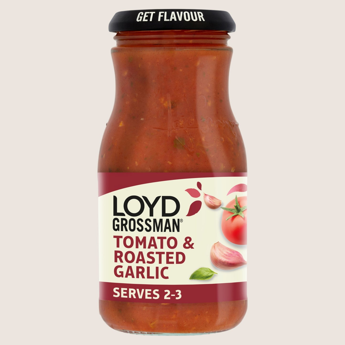 Loyd Grossman Tomato & Roasted Garlic Pasta Sauce No Artificial Additives 350g