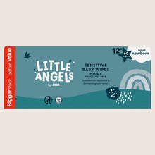 LITTLE ANGELS by ASDA Sensitive Baby Wipes from Newborn 12 x 60 Sensitive Skin 12 X