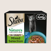 Sheba Nature's Collection Adult Wet Cat Food Mixed Selection Gravy Tray With Taurine 8x85g