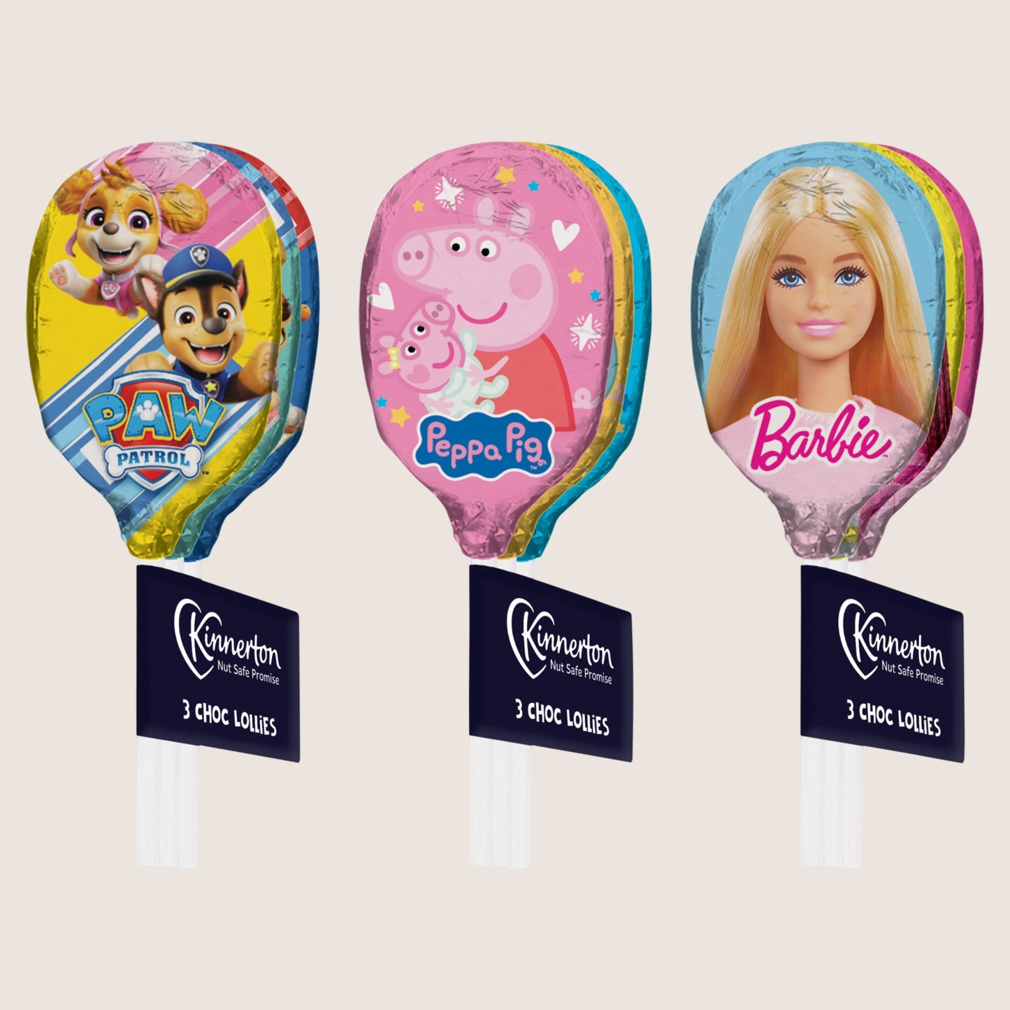 Kinnerton Choc Lollies 3 Pack 3 x 10g