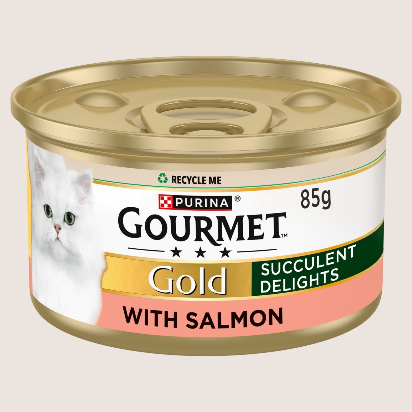 Gourmet Gold Succulent Delights Salmon Wet Cat Food Complete Nutrition 85g
