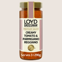 Loyd Grossman Creamy Tomato & Parmigiano Reggiano Tomato Pasta Sauce No Artificial Additives 290g