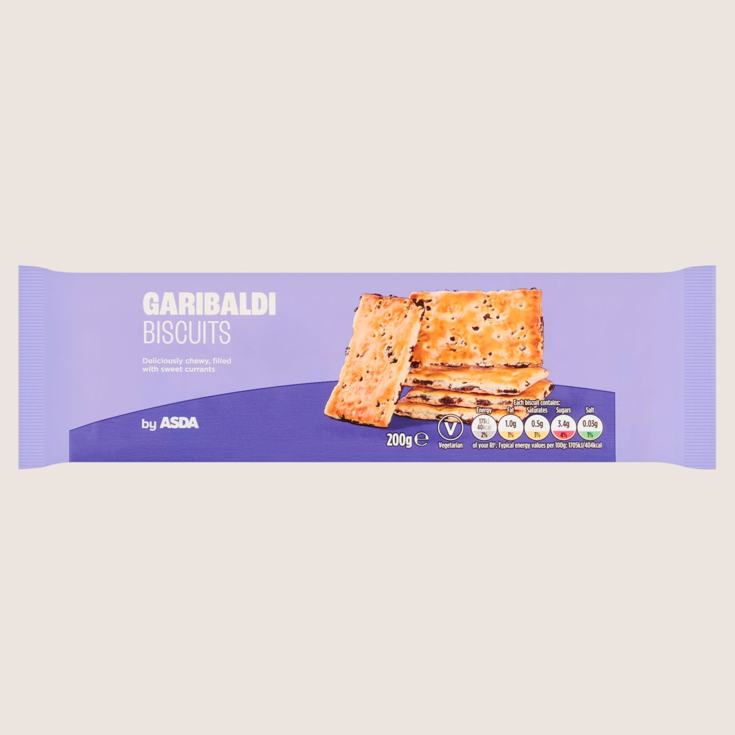 ASDA Garibaldi Biscuits Free From Artificial Additives 200g