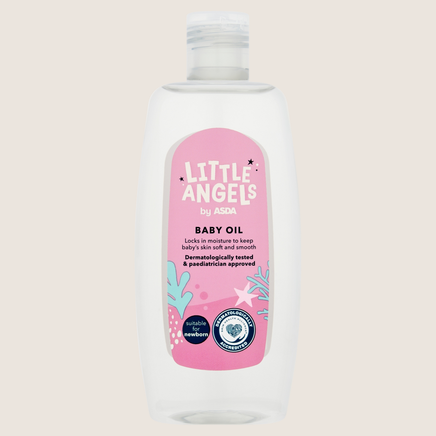LITTLE ANGELS by ASDA Baby Oil Suitable from Birth 300ml