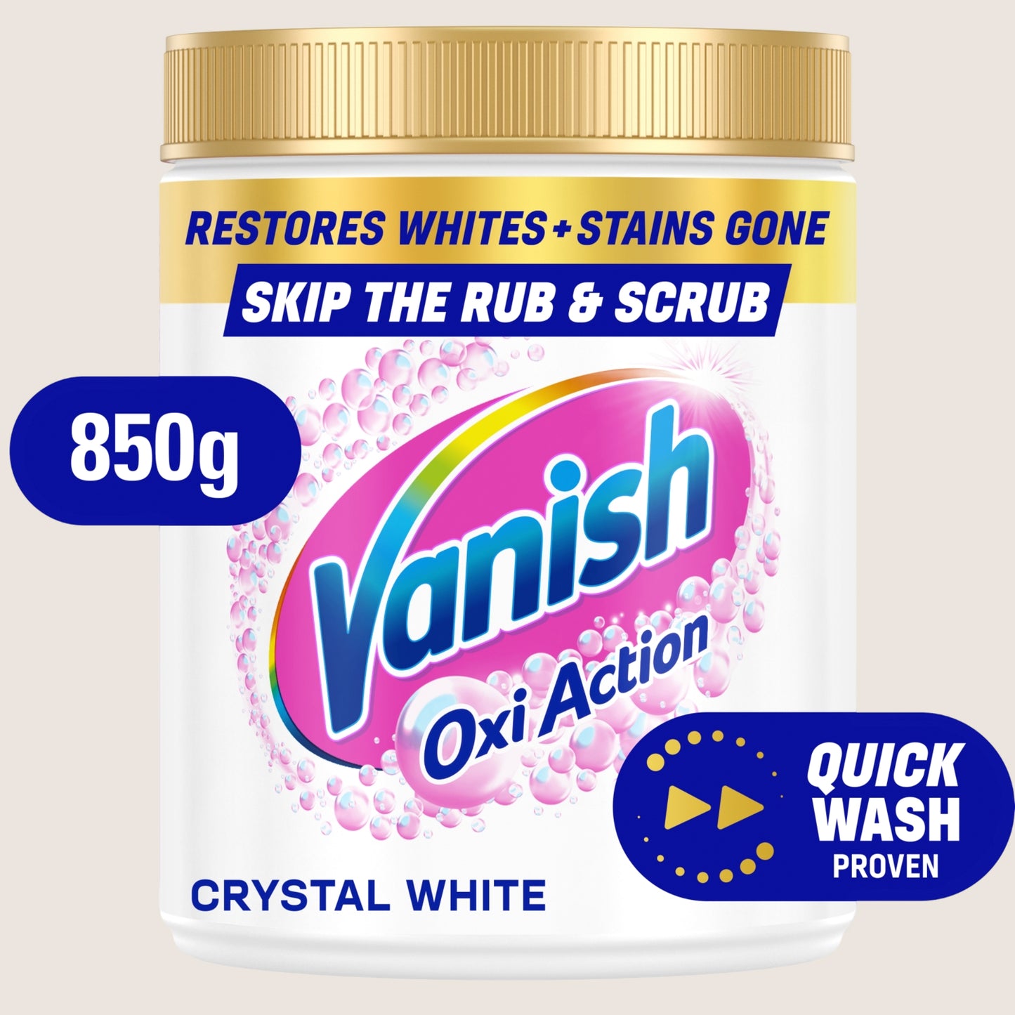 Vanish Gold Crystal White Oxi Action Stain Remover Powder Gold 850g