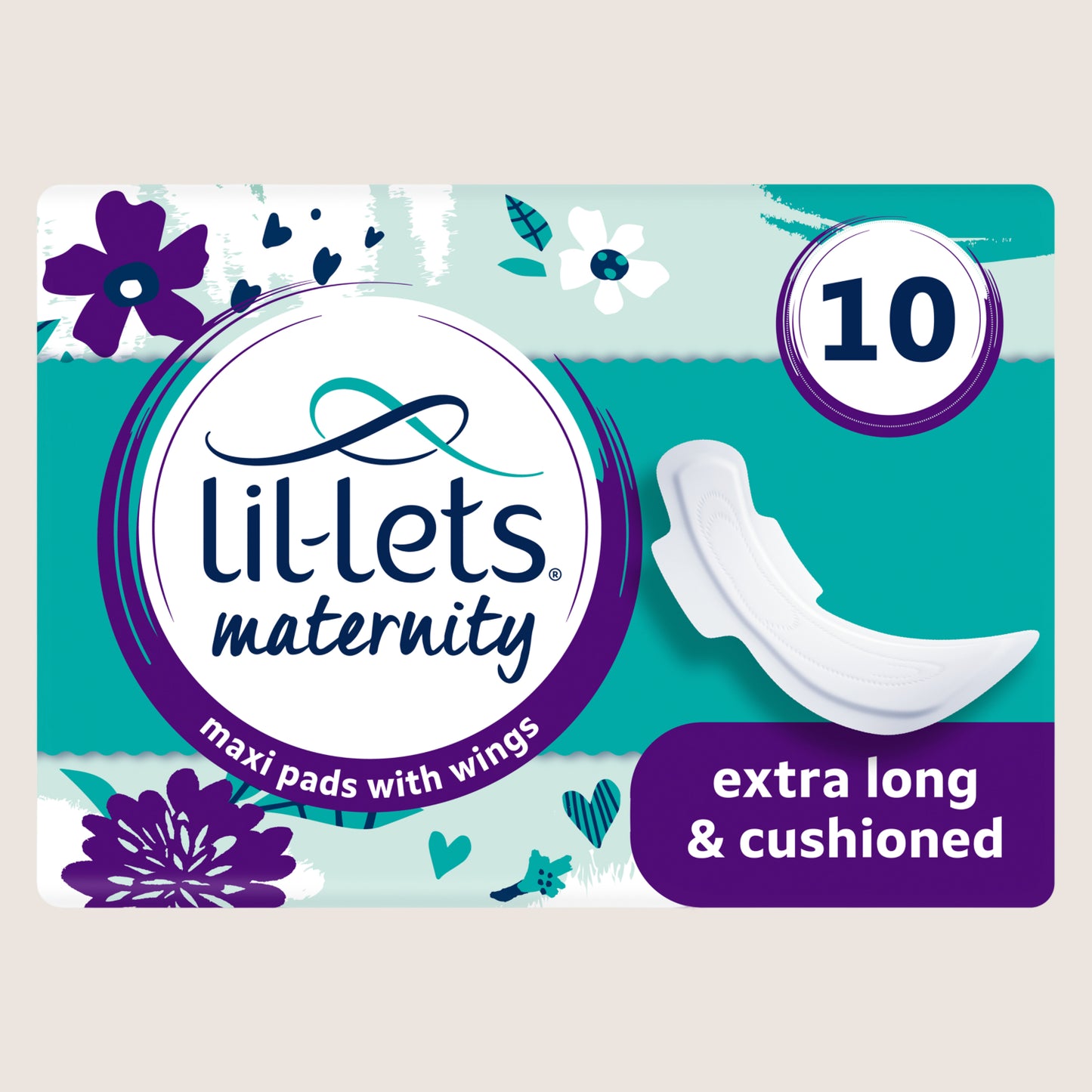 Lil-Lets Maternity 10 Maxi Pads with Wings Gentle Formula