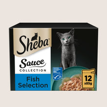 Sheba Sauce Collection Adult Cat Food Pouch Fish Selection With Taurine 12 x 85g