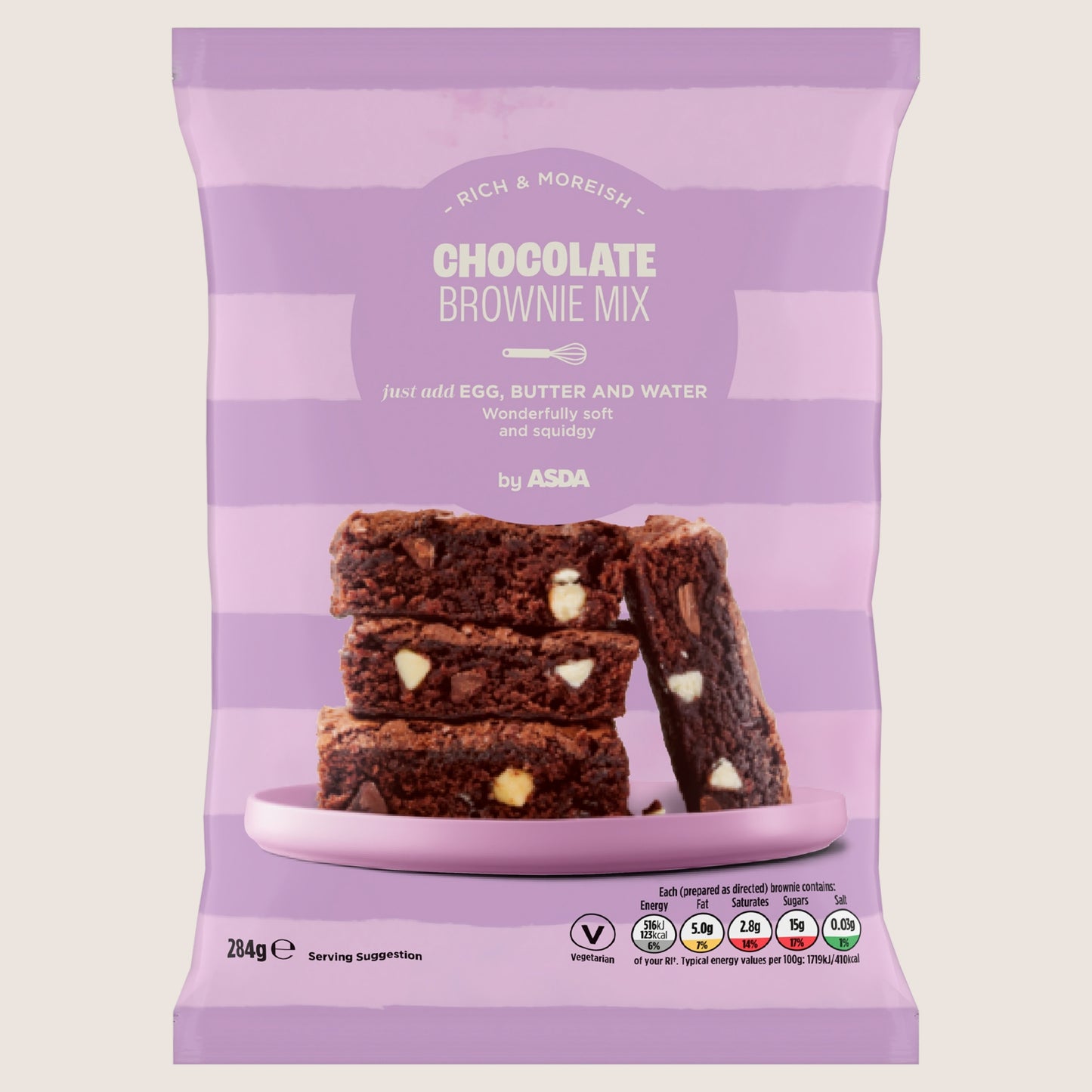 ASDA Chocolate Brownie Mix Fortified with Vitamins 284g
