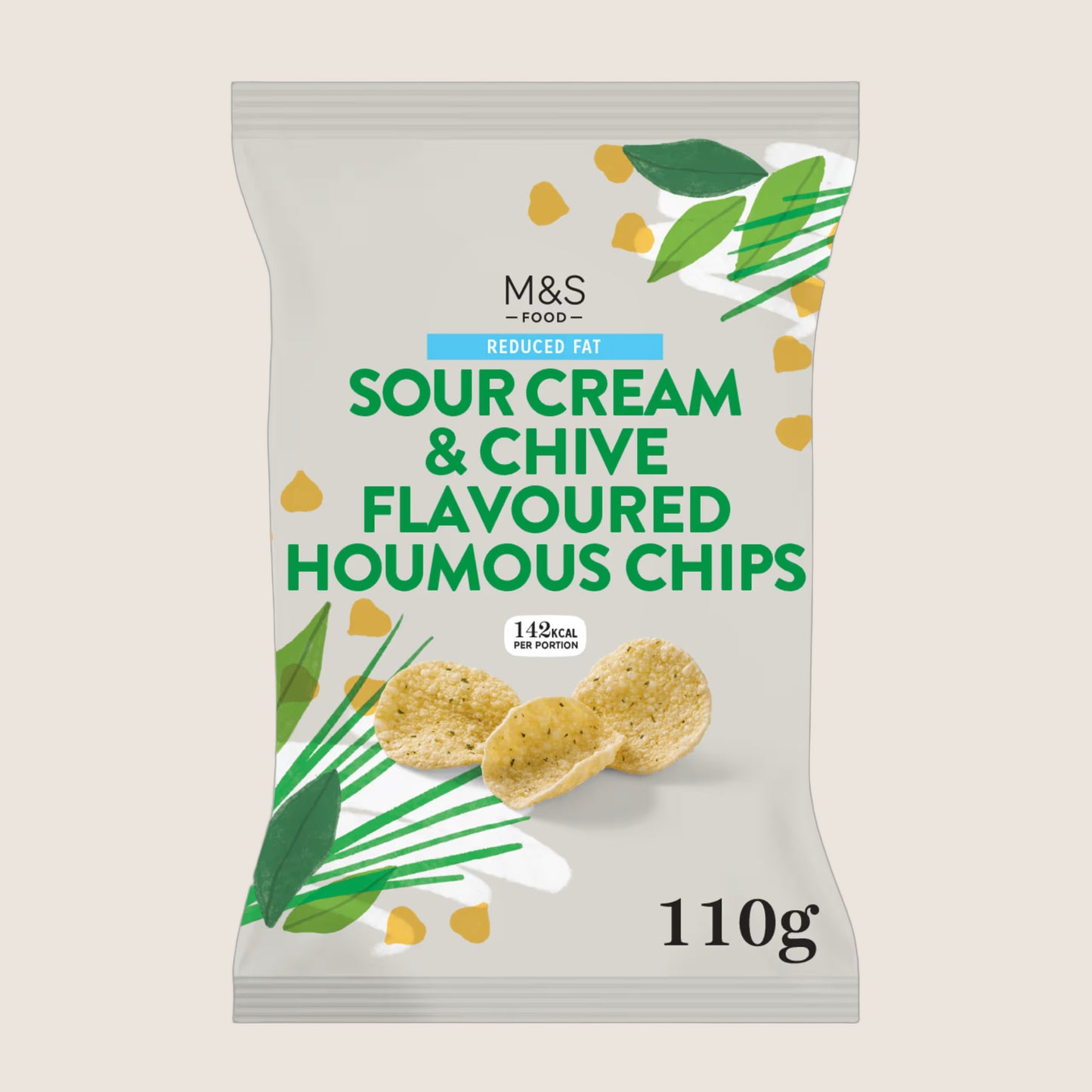 M&S Sour Cream And Chive Flavoured Houmous Chips 110 g