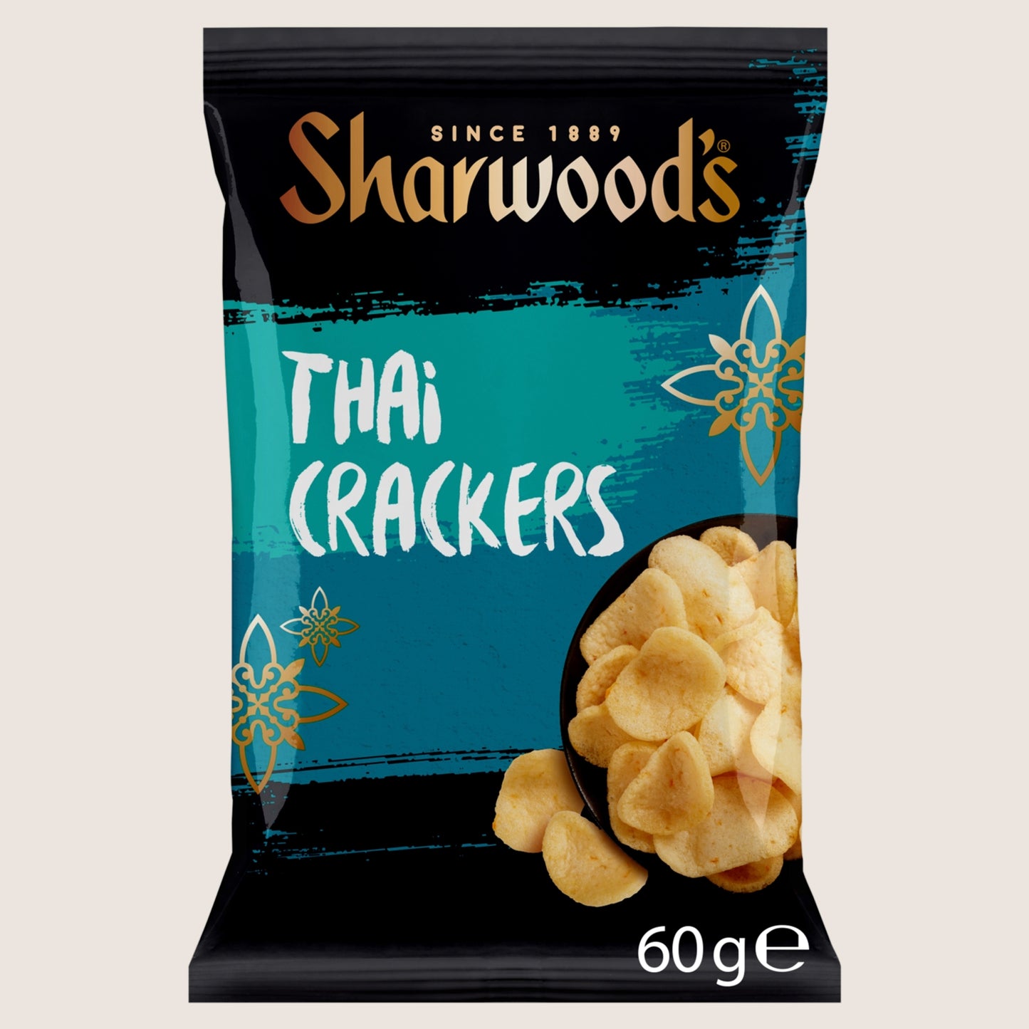 Sharwood's Oriental Thai Crackers No Artificial Additives 60g