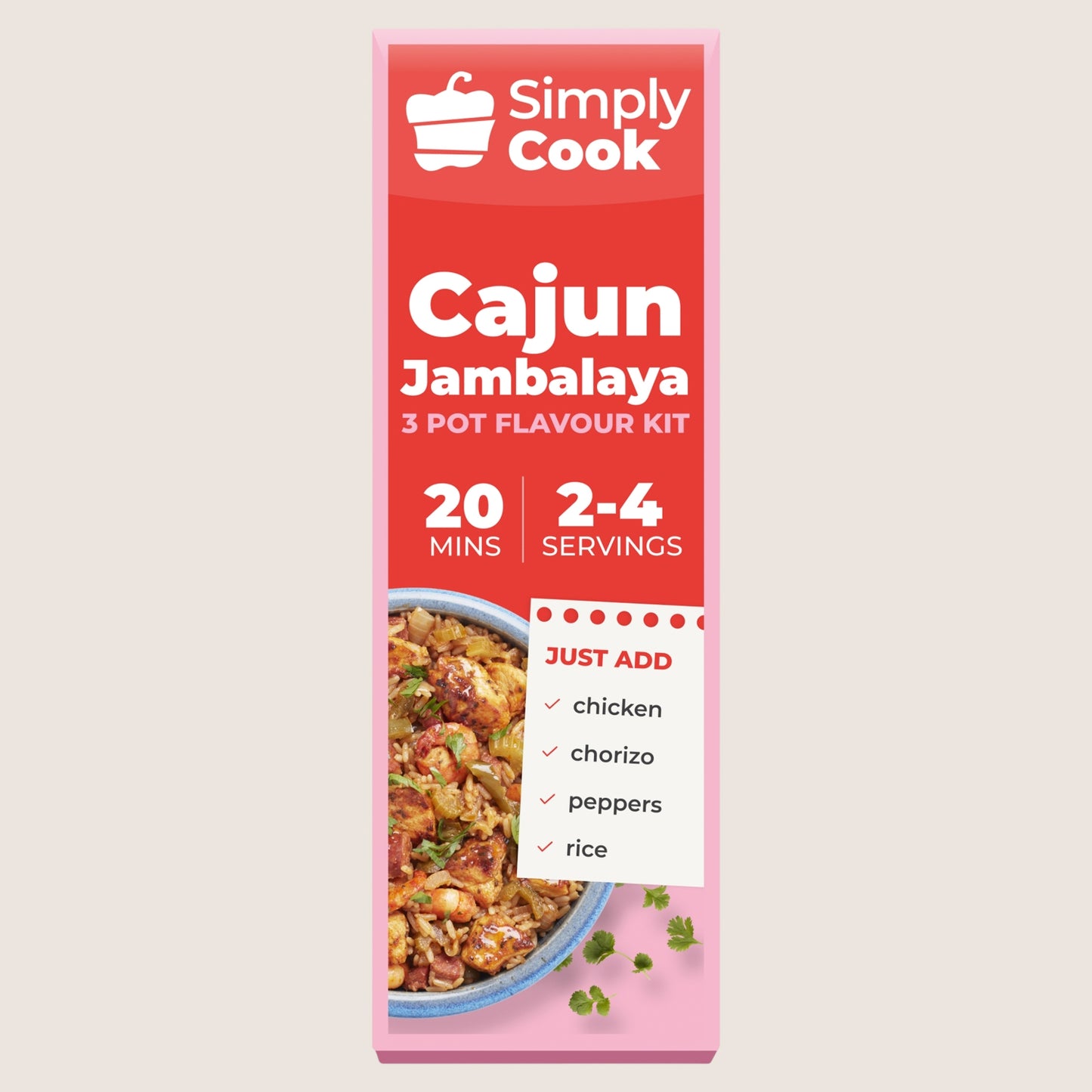 Simply Cook Cajun Jambalaya Recipe Kit No Artificial Additives 60g