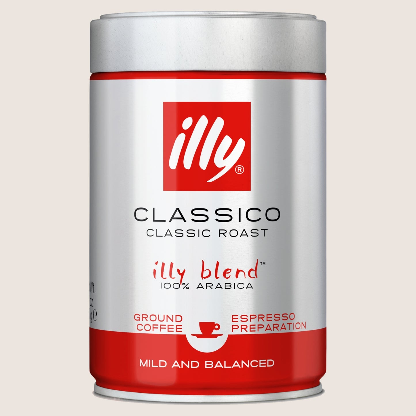 Illy Ground Coffee, Espresso, Classico Roast No Artificial Additives 250g